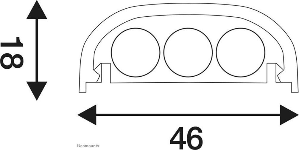 Neomounts NS-CC050 zilver is een kabelgoot om uw kabels netjes weg te werken.