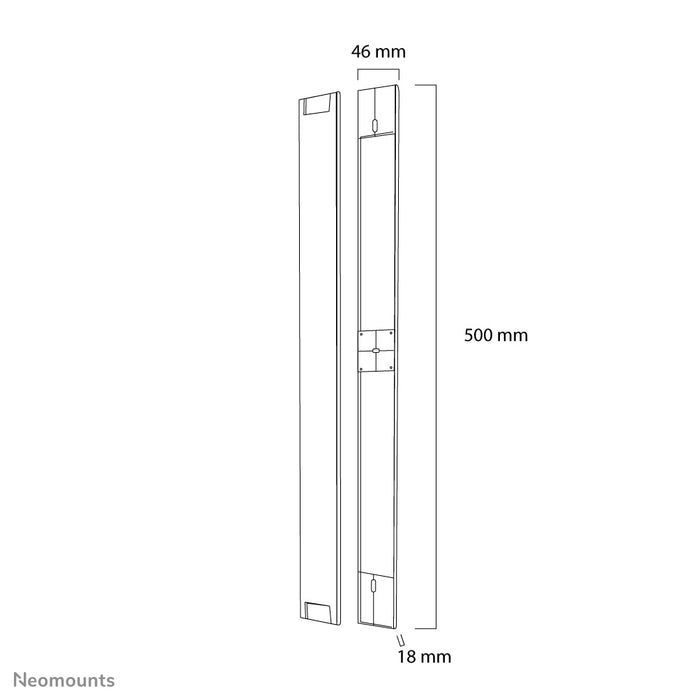 Neomounts NS-CC050 zilver is een kabelgoot om uw kabels netjes weg te werken.