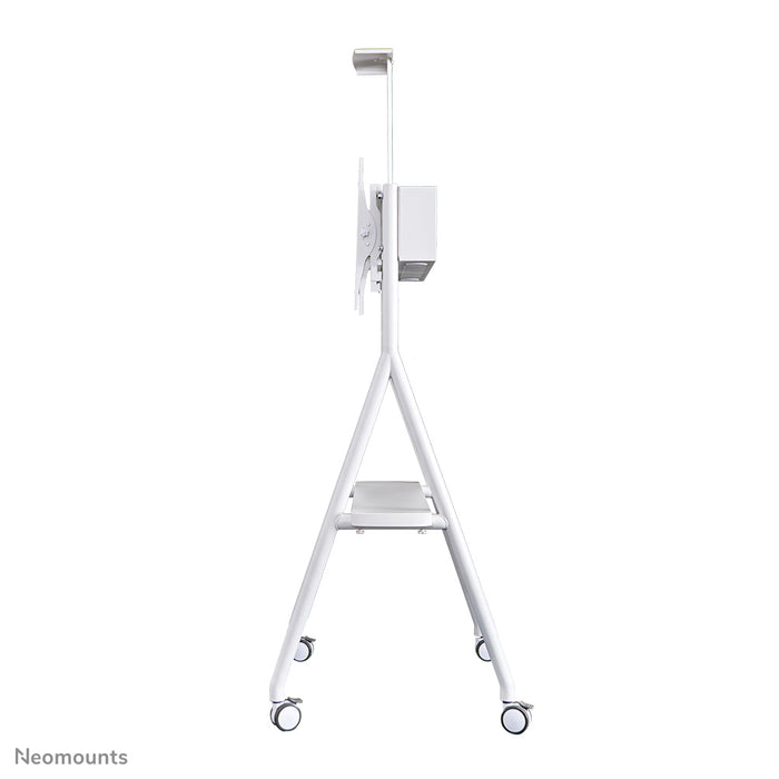 Neomounts NS-M1500 wit is een verrijdbaar meubel voor flat screens t/m 65 inch (165 cm). Incl. laptop plateau - Wit