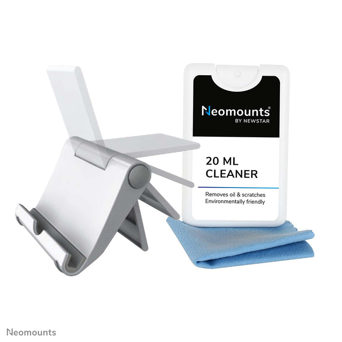 Neomounts NS-MKIT100 is een universele bureausteun voor een tablet of smartphone.
