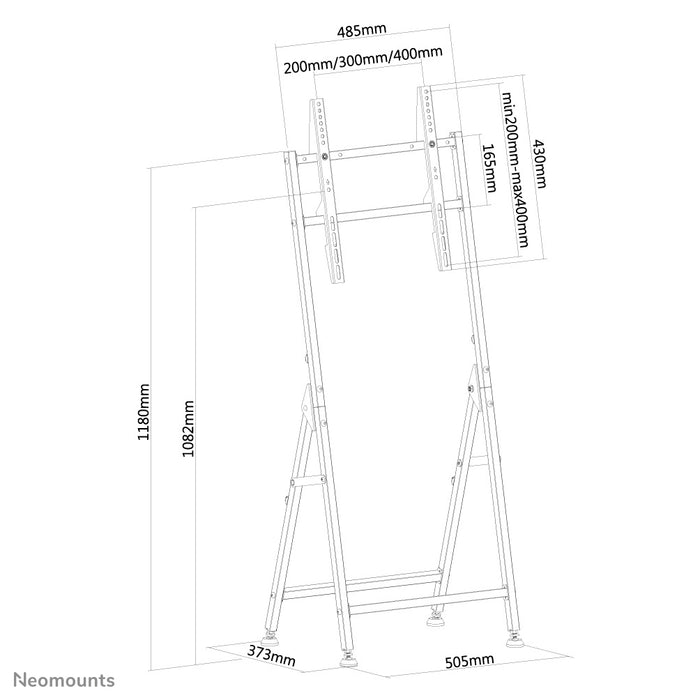 Neomounts PLASMA-M1000 is een meubel voor LCD/LED/Plasma schermen t/m 55 inch (140 cm), voor horizontale en verticale montage - Zwart