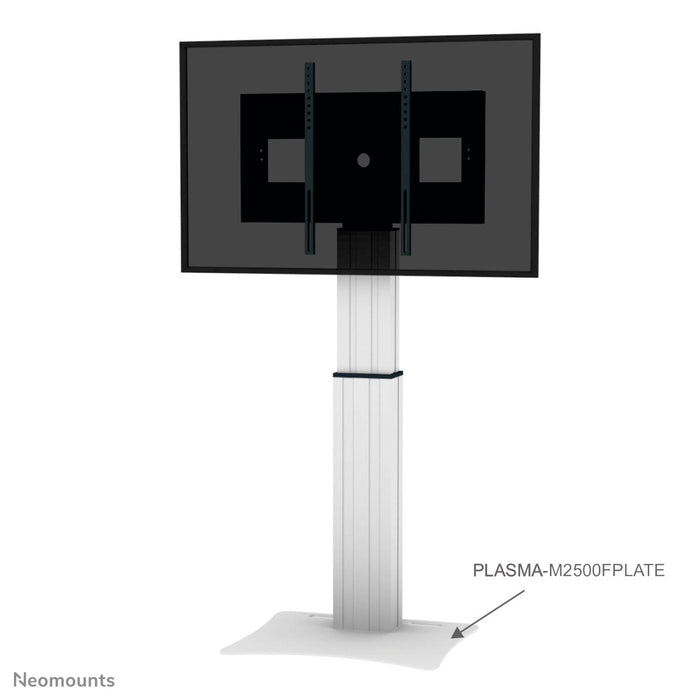 Neomounts PLASMA-M2500FPLATE is een vloerplaat voor de 2250 en 2500-serie elektrisch in hoogte verstelbare trolley en vloerstandaard.