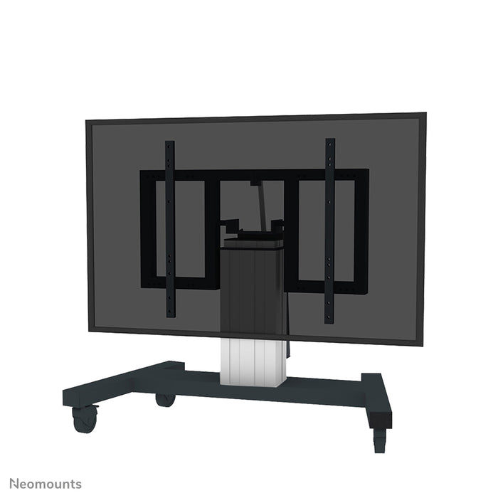 Neomounts PLASMA-M2550T zilver is een elektrisch in hoogte verstelbare en kantelbare trolley voor flat screens t/m 100 inch (254 cm).