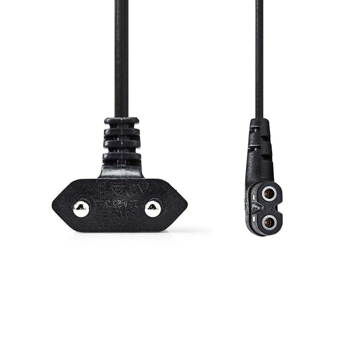 Haakse stroom stekker naar Euro Plug 3 meter