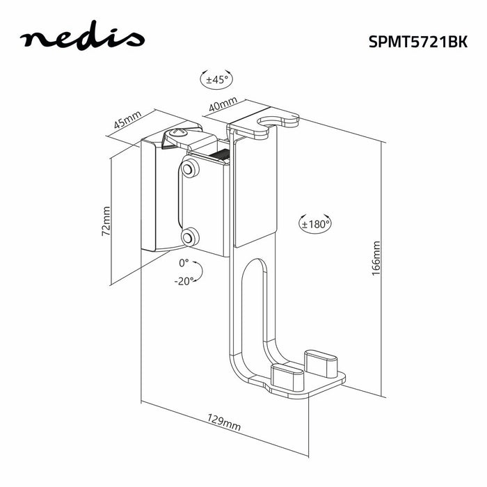 Muurbeugel voor Speaker | Sonos® One? / Sonos® Play:1
