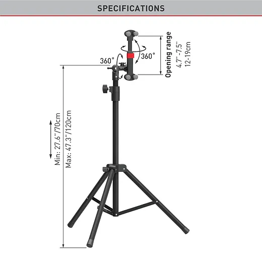 Barkan Mounts Universele Telefoon en tablet standaard statief |Selfie |Video