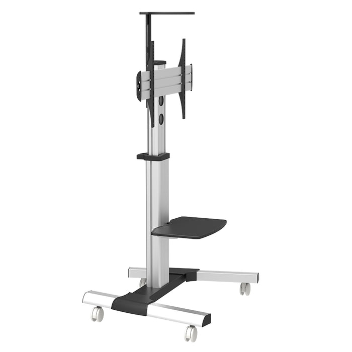 Wolff Mount TV stevige verrijdbare vloersteun |Universeel |Aluminium |Schermen tot 70 inch |Hoogte 210cm