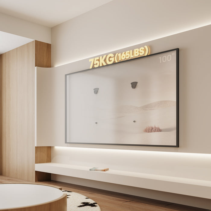 Wolff Mount TVB-146 – Afneembare TV Muurbeugel voor Buiten en Gipsmuren | 32-75 inch | 75 kg | Non-VESA