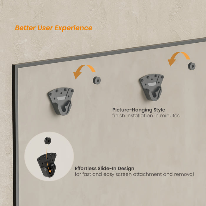 Wolff Mount TVB-146 – Afneembare TV Muurbeugel voor Buiten en Gipsmuren | 32-75 inch | 75 kg | Non-VESA