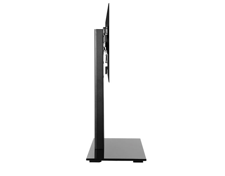 Wolff Mount Vergrendelbare TV voet |Tot 65 inch |Universeel |VESA 600x400 |Zwarte zware glasplaat