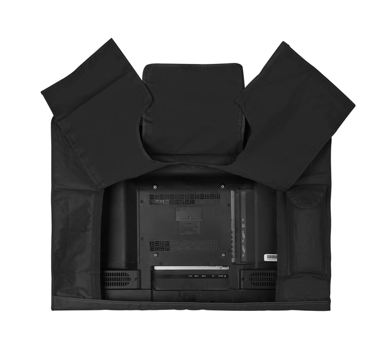 TV-Beschermhoes voor Buiten | 60" - 65" | Uitstekende Kwaliteit Oxford-Doek | Apart vak voor Afstandsbediening | Zwart