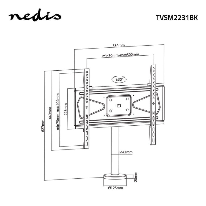 TV Mount Swivel Bolt-Down Desktop | 32 - 55" | Max. 50 kg | +/- 30° Swivel Range