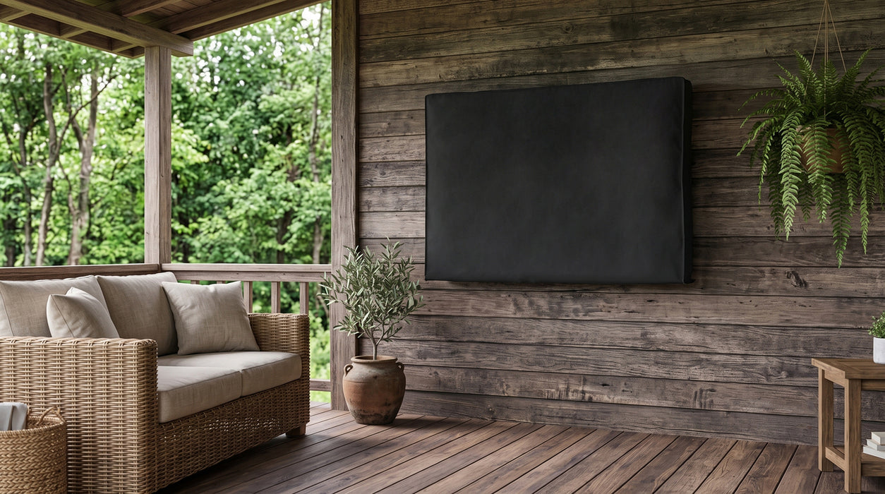 TVBeugels TOP Deals 6: TV-Beschermhoes voor Buiten | 30" - 32" | Uitstekende Kwaliteit Oxford-Doek | Apart vak voor Afstandsbediening | Zwart