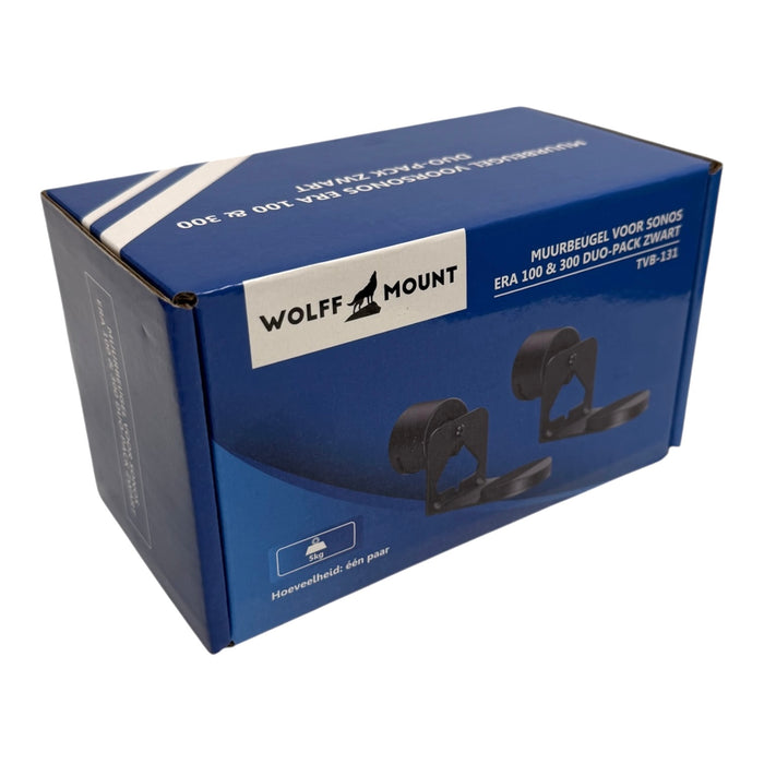 Wolff Mount Muurbeugels voor Sonos Era 100 & Era 300 – Duo-Pack Zwart