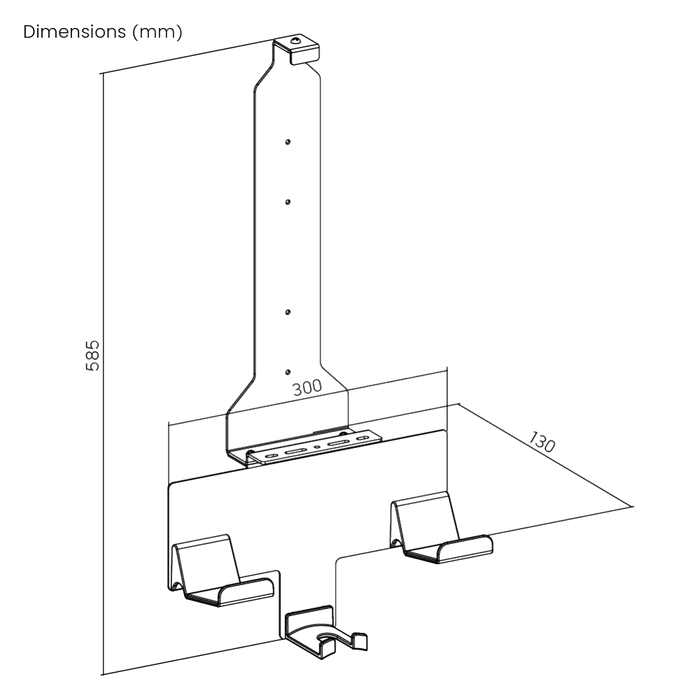 Wolff Mount PS5 Houder – Muurbeugel voor PlayStation 5 en Controllers – Zwart