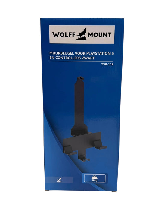 Wolff Mount PS5 Houder – Muurbeugel voor PlayStation 5 en Controllers – Zwart
