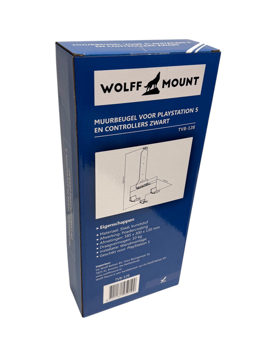 Wolff Mount PS5 Houder – Muurbeugel voor PlayStation 5 en Controllers – Zwart