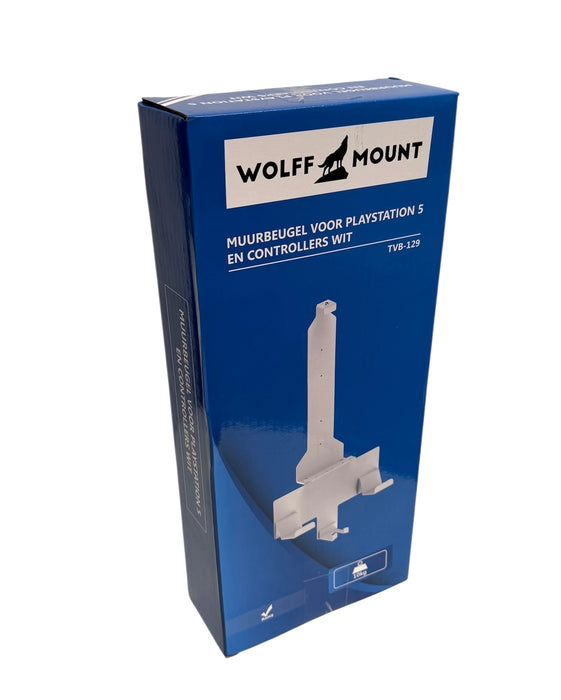 Wolff Mount PS5 Houder – Muurbeugel voor PlayStation 5 en Controllers – Wit