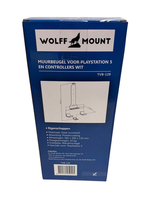 Wolff Mount PS5 Houder – Muurbeugel voor PlayStation 5 en Controllers – Wit
