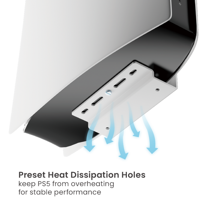 Wolff Mount PS5 Houder – Muurbeugel voor PlayStation 5 en Controllers – Wit