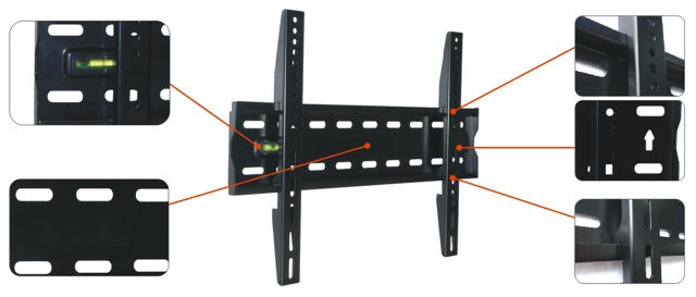 2e kans Platte muurbeugel voor schermen tot 42" Slechts 2,5 cm [VESA 300x400mm]