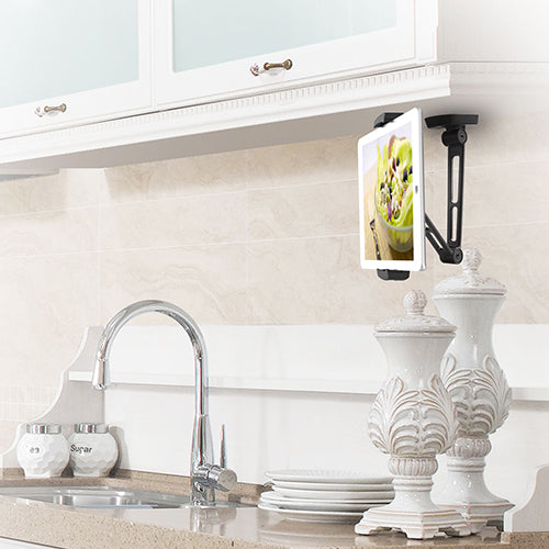 Wolff Mount Tablet iPad Telefoon beugel - 39 cm |Draaibaar |Klemsysteem |Universeel |Stevige metalen arm