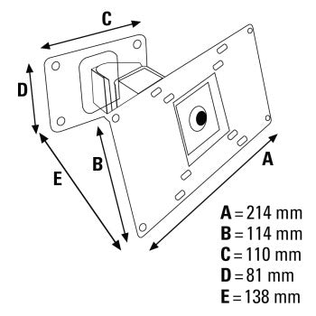 Zwarte functionele muurbeugel met VESA200x100