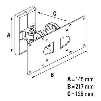 Hama muurbeugel Zilvergrijs VESA 200x100 knik tilt